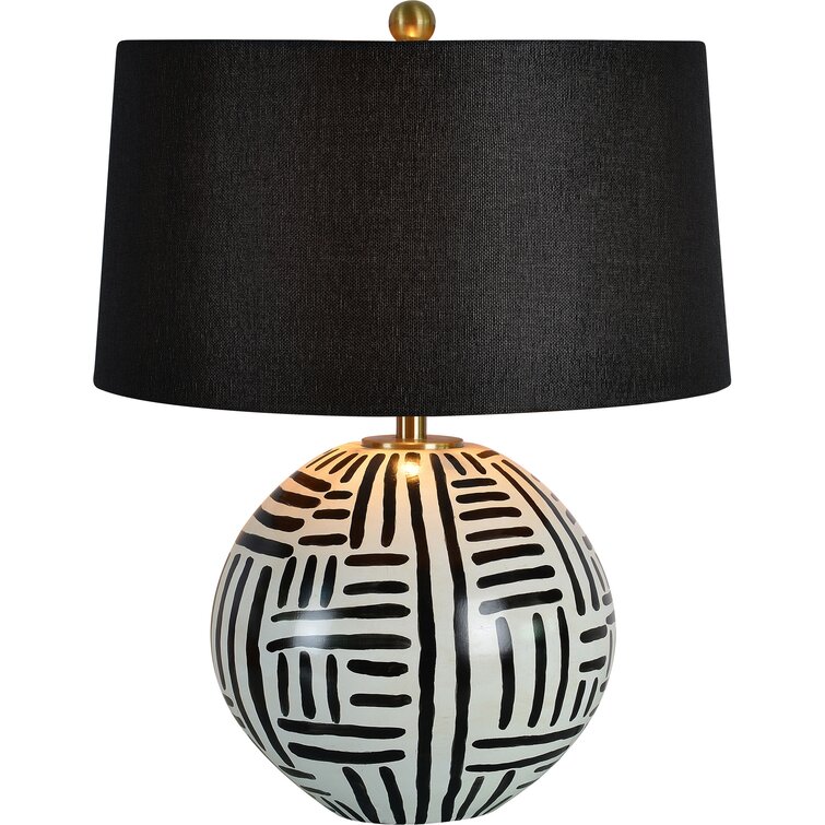 Black and white sales ceramic table lamp